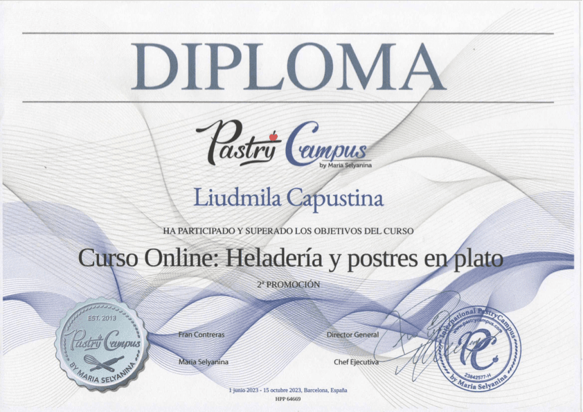 Curso Online Heladeria y postres en plato