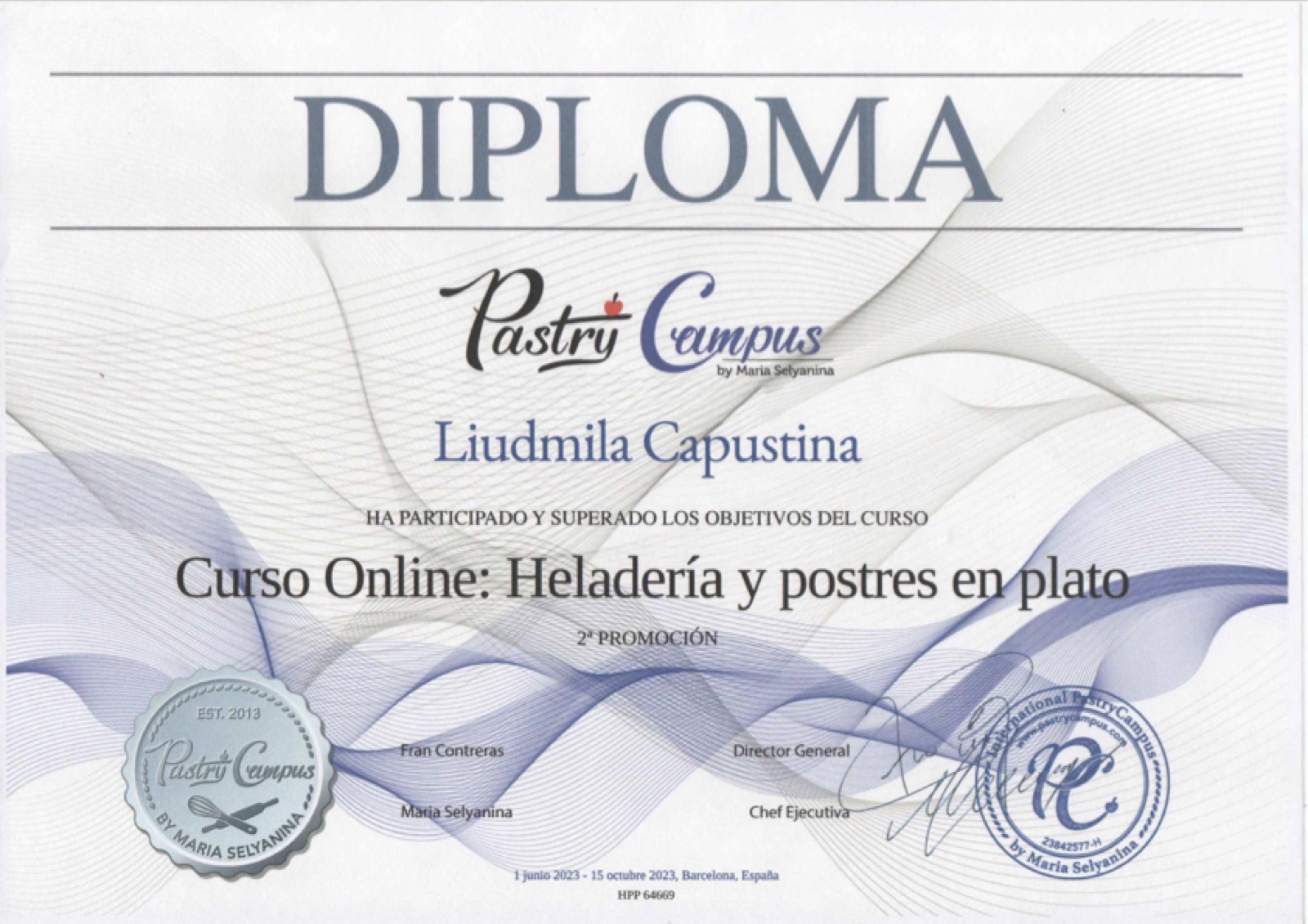 Curso Online Heladeria y postres en plato